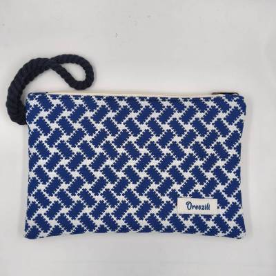 Τσαντάκι χειρός – Geometric Marine Blue