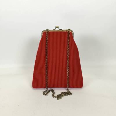 Χειροποίητη τσάντα χιαστί Scarlet Corduroy ❤️