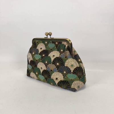 Χειροποίητο clutch Emerald Fans Vintage