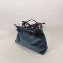 Χειροποίητο βελούδινο clutch Midnight Blue Grace