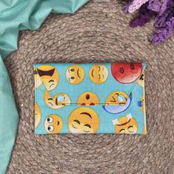 Χειροποίητο mini pouch Emoji Pop με πολύχρωμο emoji σχέδιο Oreozili
