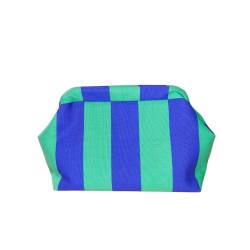 Χειροποίητο Clutch Mint & Cobalt Stripes | Oreozili