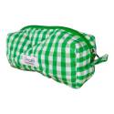 Πράσινο καρό Boxy Travel Pouch χειροποίητο νεσεσέρ ταξιδίου Oreozili