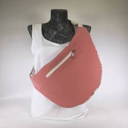 Geometric Χειροποίητη Bumbag Blush Pink | Oreozili