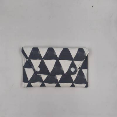 Mini pouch χειροποίητο – Monochrome Triangles