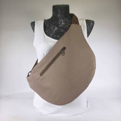 Χειροποίητη τσάντα στήθους (bumbag)– Safari Chic